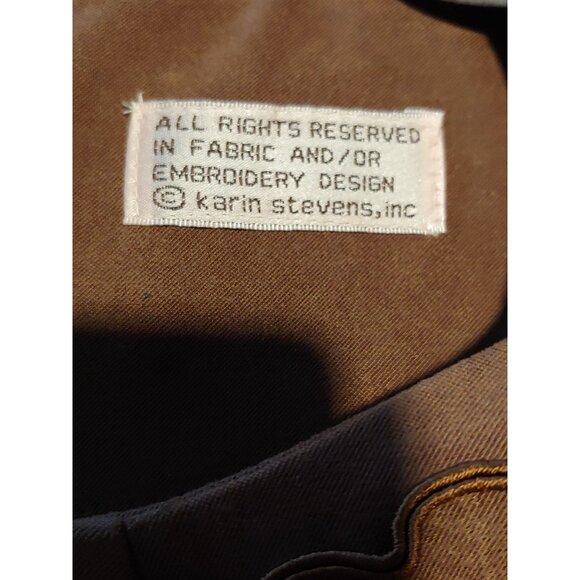 Karin Stevens Vintage Faux Suede Dress/Attached Jacket Tobacco Church Modest 16 - Picture 10 of 12